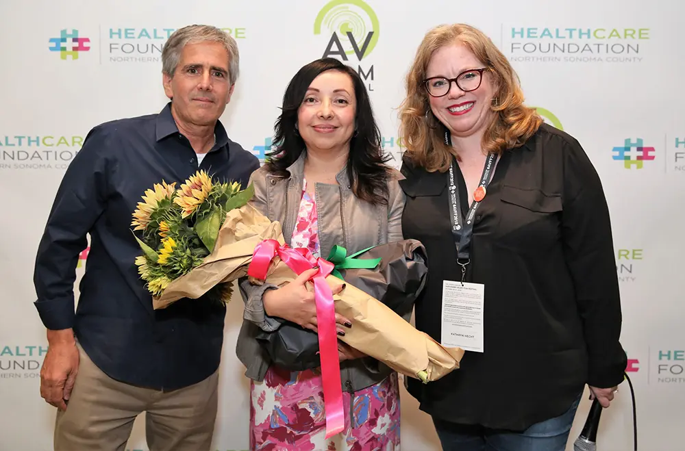 Barry Hoffner, Malinalli López, and Executive Director Kathryn Philip