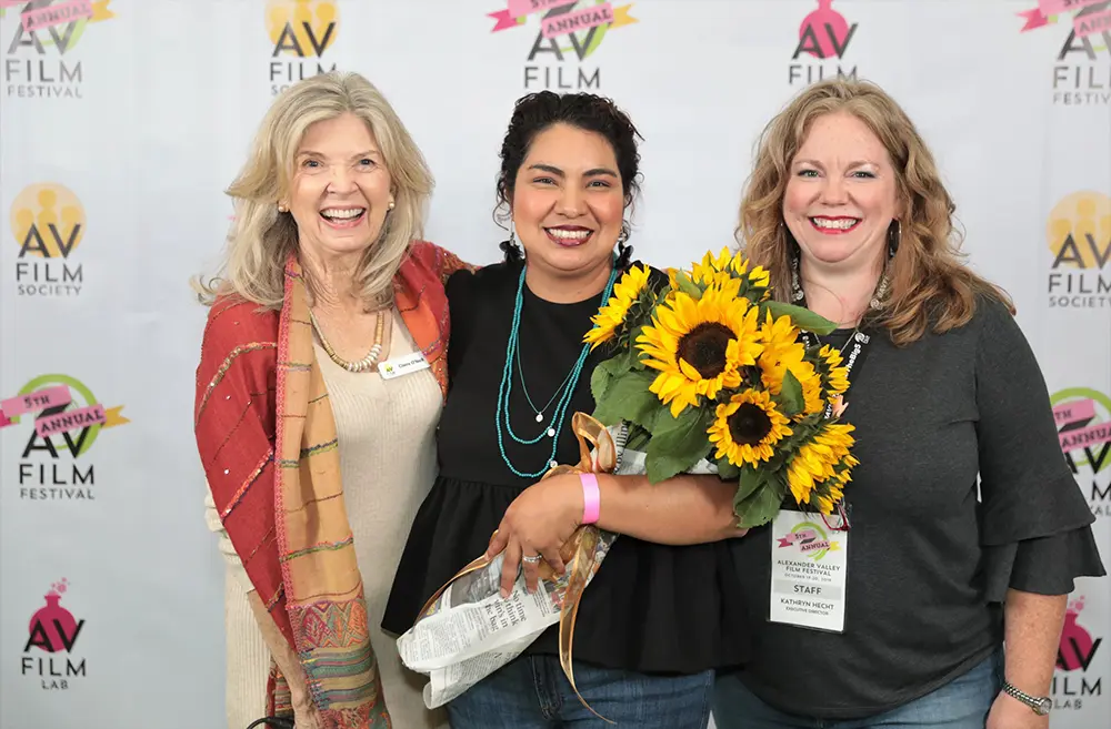 True West board member Claire O’Neill; Lizbeth Perez, and Executive Director Kathryn Philip